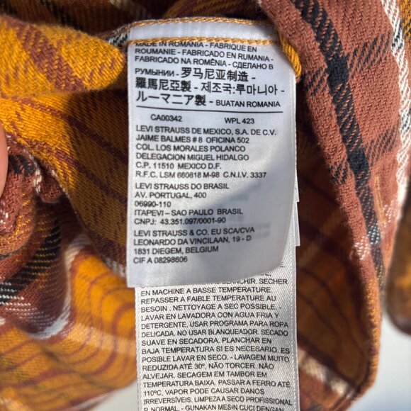 Levi’s Vintage Clothing LVC Plaid Check Flannel Shirt - Small - Picture 5 of 10